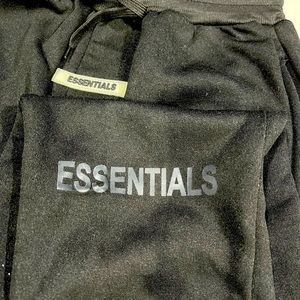 Black Essentials Sweat Pants